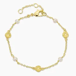 armbånd i forgyldt messing