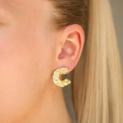 halvcreoler i forgyldt messing - Eliné