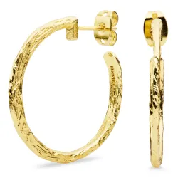 halvcreoler i forgyldt messing - Eliné