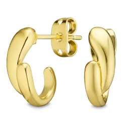 halvcreoler i forgyldt messing - Eliné