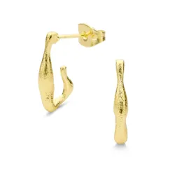 halvcreoler i forgyldt messing - Eliné