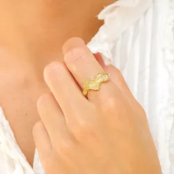 ring i forgyldt messing - Eliné