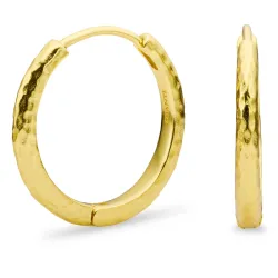 25 mm creoler i forgyldt messing - Eliné