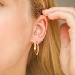 25 mm creoler i forgyldt messing - Eliné