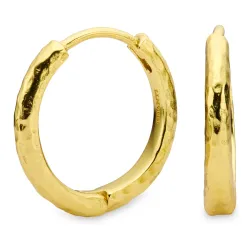 20 mm creoler i forgyldt messing - Eliné