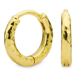 14 mm creoler i forgyldt messing - Eliné