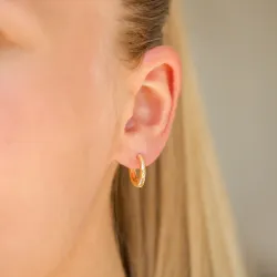 14 mm creoler i forgyldt messing - Eliné