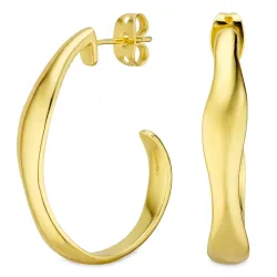 halvcreoler i forgyldt messing - Eliné