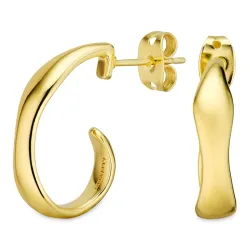 halvcreoler i forgyldt messing - Eliné