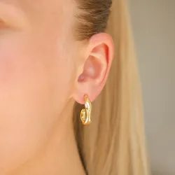 halvcreoler i forgyldt messing - Eliné