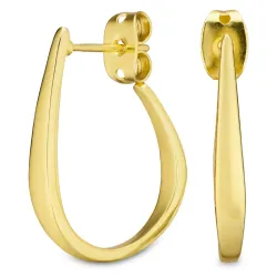 halvcreoler i forgyldt messing - Eliné