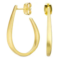 halvcreoler i forgyldt messing - Eliné