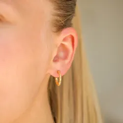 14 mm halvcreoler i forgyldt messing - Eliné