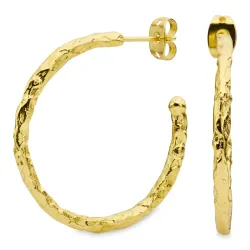 30 mm halvcreoler i forgyldt messing - Eliné