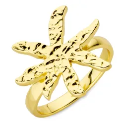 blomster ring i forgyldt messing - Eliné