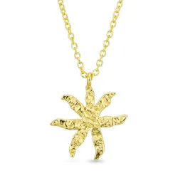 blomster halskæde i forgyldt messing - Eliné