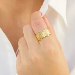 ring i forgyldt messing - Eliné