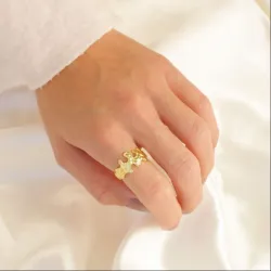 ring i forgyldt messing - Eliné