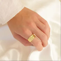 ring i forgyldt messing - Eliné