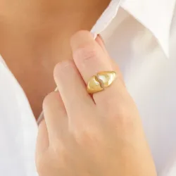 ring i forgyldt messing - Eliné