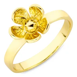 blomster ring i forgyldt messing - Eliné