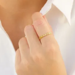 blomster ring i forgyldt messing - Eliné