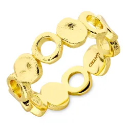 rund ring i forgyldt messing - Eliné