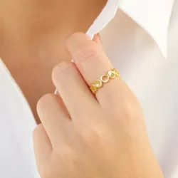 rund ring i forgyldt messing - Eliné