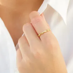 ring i forgyldt messing - Eliné