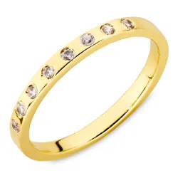 zirkon ring i forgyldt messing - Eliné