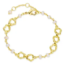 perle armbånd i forgyldt messing - Eliné