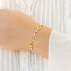 perle armbånd i forgyldt messing - Eliné