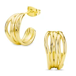 halvcreoler i forgyldt messing - Eliné