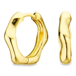 20 mm creoler i forgyldt messing - Eliné