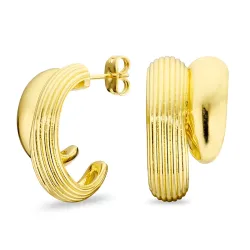 halvcreoler i forgyldt messing - Eliné