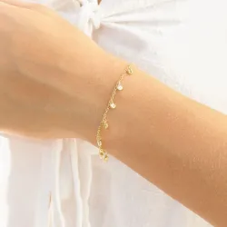 perle armbånd i forgyldt messing - Eliné