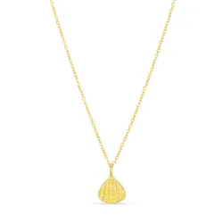 skaller halskæde i forgyldt messing - Eliné