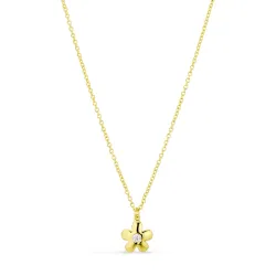 blomster halskæde i forgyldt messing - Eliné