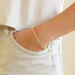 blomster armbånd i forgyldt messing - Eliné