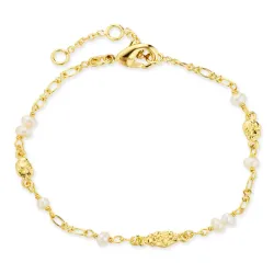 perle armbånd i forgyldt messing - Eliné