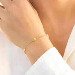 perle armbånd i forgyldt messing - Eliné