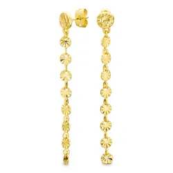 lange øreringe i forgyldt messing - Eliné