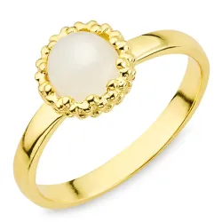 månesten ring i forgyldt messing - Eliné