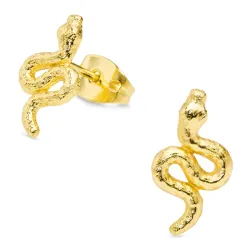 slange øreringe i forgyldt messing - Eliné