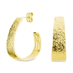 halvcreoler i forgyldt messing - Eliné