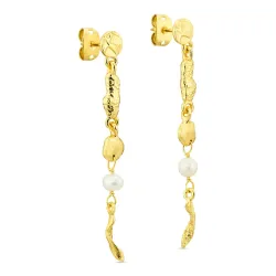 perle øreringe i forgyldt messing - Eliné