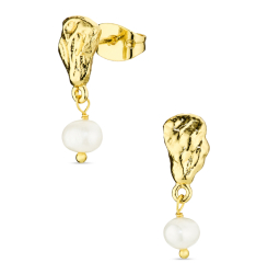 perle øreringe i forgyldt messing - Eliné