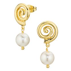 perle øreringe i forgyldt messing - Eliné