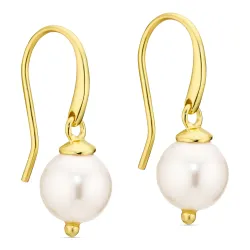 perle øreringe i forgyldt messing - Eliné