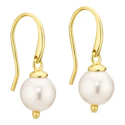 perle øreringe i forgyldt messing - Eliné